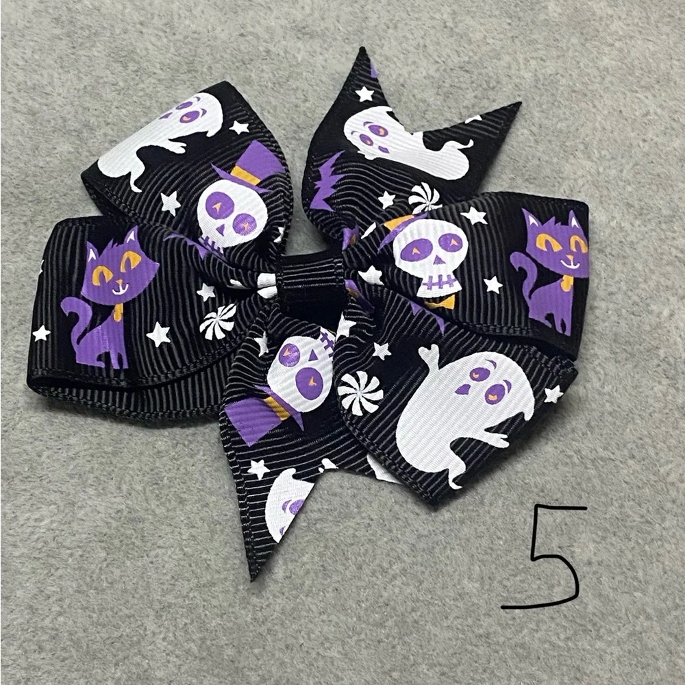 🕸️Halloween Spooky Cute Ghosts Spiders Pumpkin Hair Bows